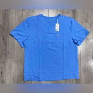 Figs Vibrant Blue Short Sleeve Tee